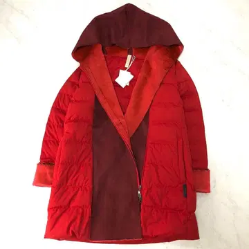 택 포함 새상품 YOSOOU 요소우 무스탕 다운 페더 코트 L