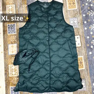 유니클로 UNIQLO 울트라 라이트 다운 롱 베스트 올리브 XL