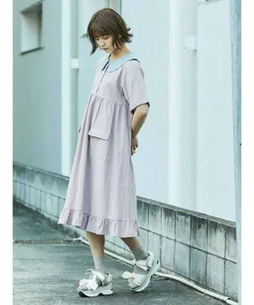 merry jenny 카라 부착 반팔 원피스