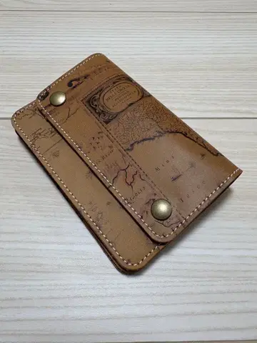 미들 지갑 고전 문양 헤비 탄닌 무두질