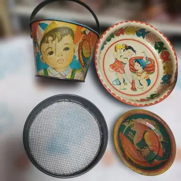 양철 금붕어 쇼와 레트로 양동이 소꿉놀이 양철