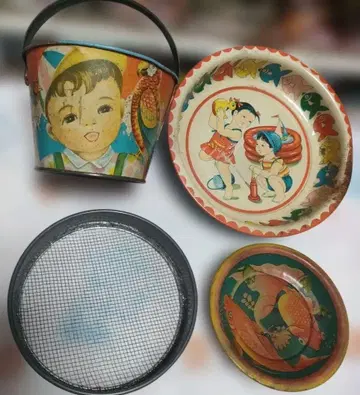 양철 금붕어 쇼와 레트로 양동이 소꿉놀이 양철