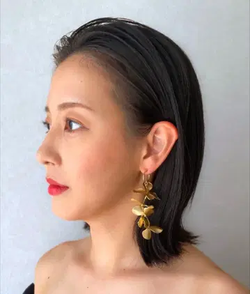 골드 플라워 귀걸이 브라이덜