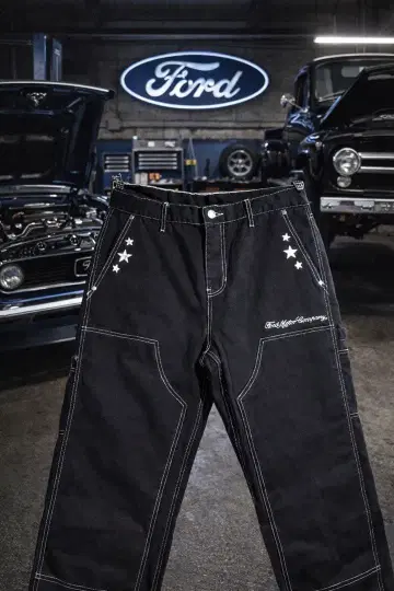 Ford x PACSUN 콜라보 카고 팬츠 32 새상품급 별 자수