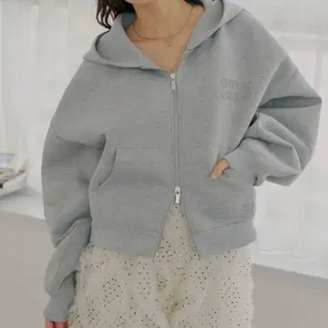 치코 [ 셋업 가능 ] W 지퍼 볼륨 슬리브 후드티