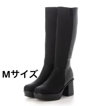 YOSUKE 통굽 롱 부츠 M