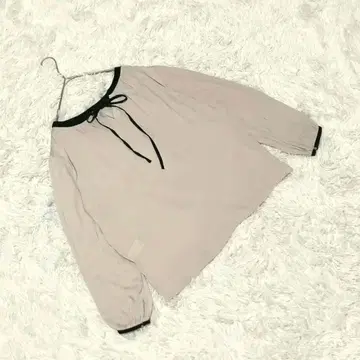 [렙심] (M) 2WAY 디자인 블라우스 긴팔 쉬폰 캐주얼