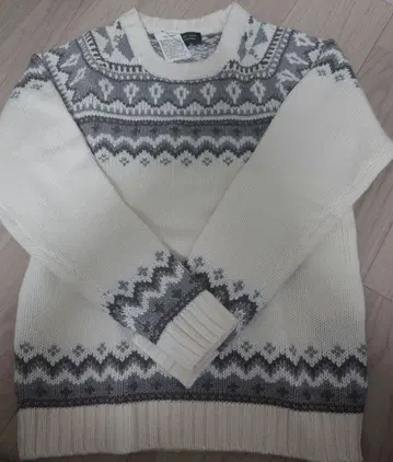 미사용 나노 유니버스 페어아일 패턴 니트 스웨터 L