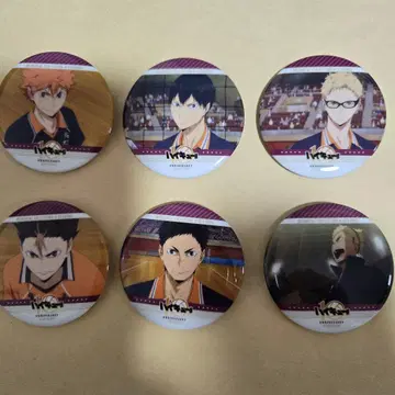 하이큐!! 캔뱃지 6개 카라스노 고교 메모리얼 컬렉션 SEASON3