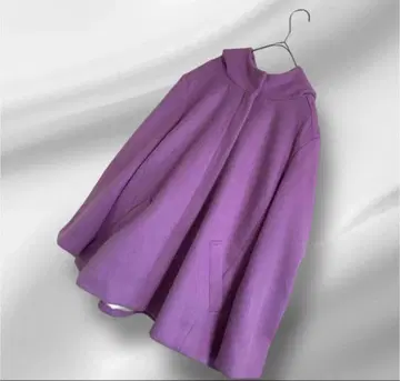 빅 사이즈! KUMIKYOKU 후드 부착 숏코트 사이즈 7 라벤더