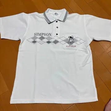 SIMSPON 체크 무늬 옷깃 피케 셔츠