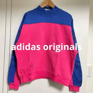 adidas originals 아디다스 맨투맨 구제 의류 핑크 블루