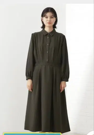 핏앤플레어 긴팔 원피스