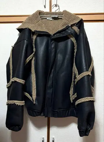 leather blouson Fringe outer 3XL