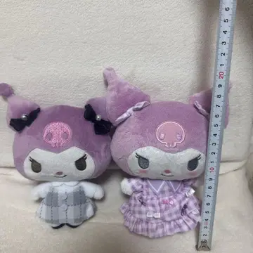 쿠로미 보라색 봉제 인형 2개 세트