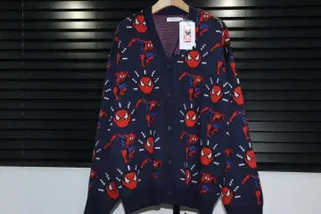 Graniph 그라니프 스파이더맨 워셔블 자카드 가디건
