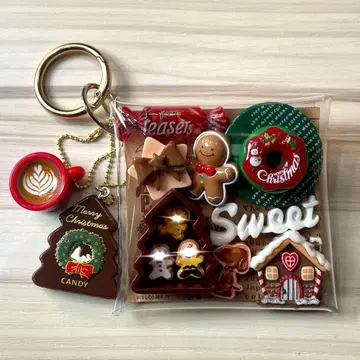 가챠 파우치 브라운 크리스마스 PEANUTS