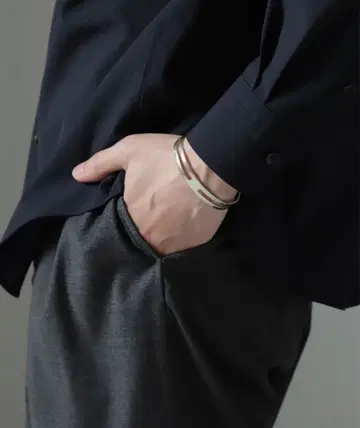 [ NU jewelry ] 저먼 실버 스루 뱅글