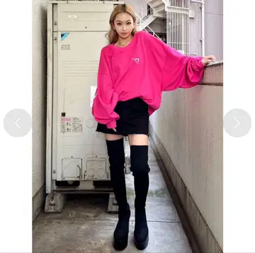 GYDA 통굽 니하이 부츠 블랙