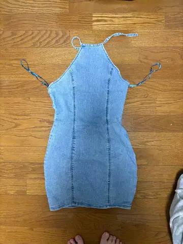 데님 블루 타이트핏 원피스