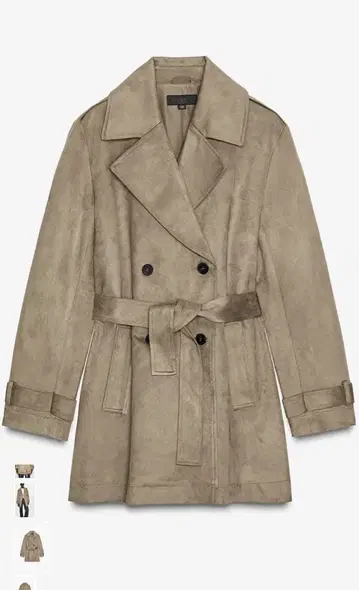 ZARA 베이지 스웨이드풍 트렌치코트 XS 사이즈