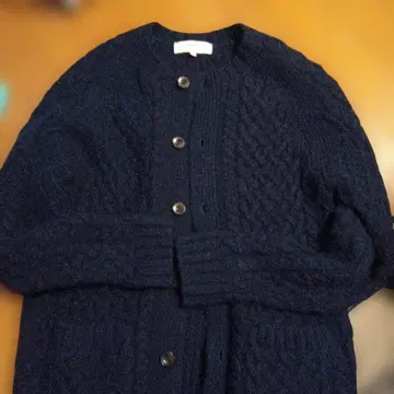 AUTHENTIC WEAR 니트 가디건 네이비