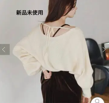 Kastane 리브 니트 볼레로 화이트