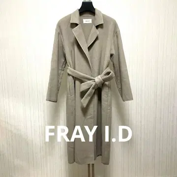 새상품급 프레이 아이디 가운 코트 테일러드 그레이지 울 혼방