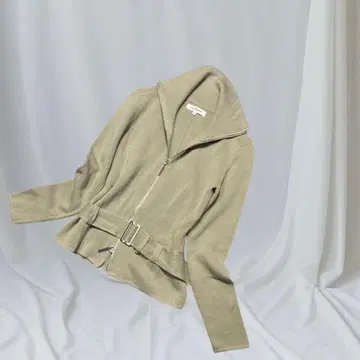 로트레 아몬 브라운색 벨트 니트 스웨터 울 100 M