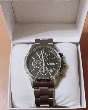 KIRIE 크로노그래프 손목시계 블랙 배터리 방전