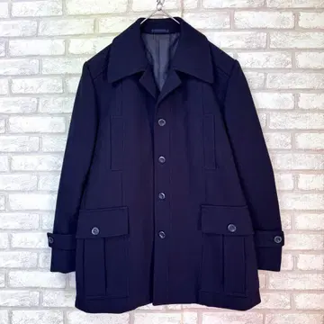 Mr.104 CENTQUATRE 센트캐틀 피 코트 네이비 남성용 L