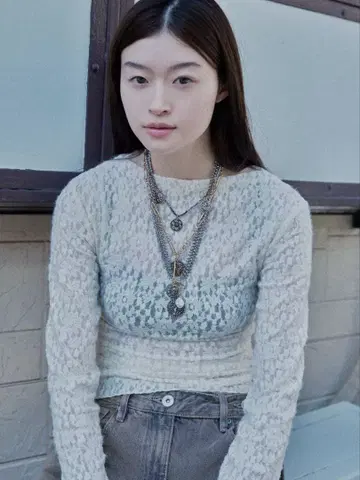 ZARA 소프트 터치 레이스 개더 블라우스 레이스 블라우스