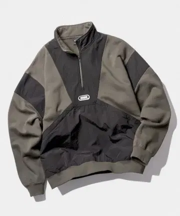 HUF 하프 지퍼 맨투맨