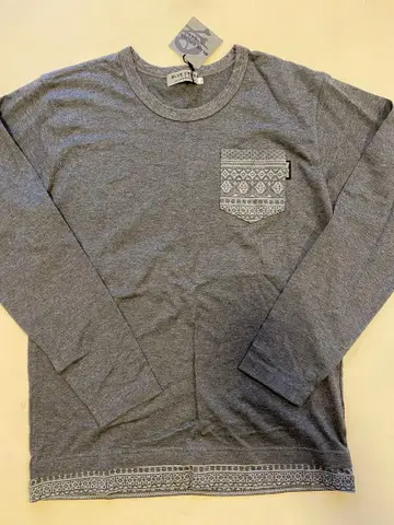 [택 포함 새상품] BLUE CROSS 에스닉 패턴 긴팔 티셔츠 LL