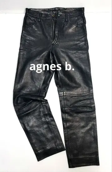 agnes b. 가죽 팬츠 36 프랑스제