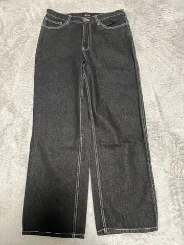 XLARGE 블랙 데님 팬츠 와이드 레그