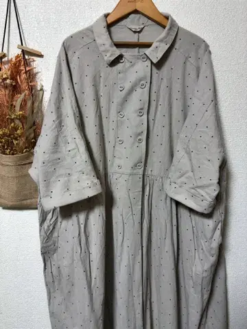 사만사 모스2 돌먼 슬리브 개더 원피스 M/베이지