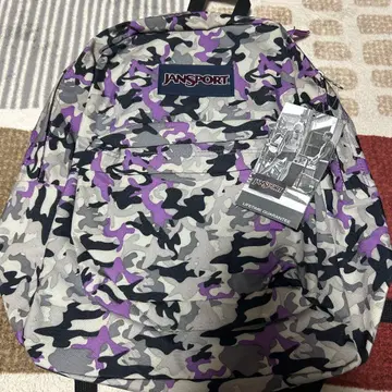 JANSPORT 그레이 퍼플 카모플라쥬 백팩