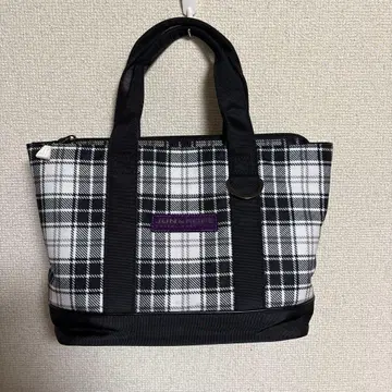 JUN&ROPE 체크 무늬 토트백