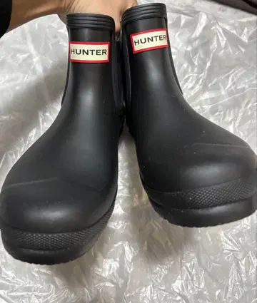 HUNTER 블랙 숏부츠