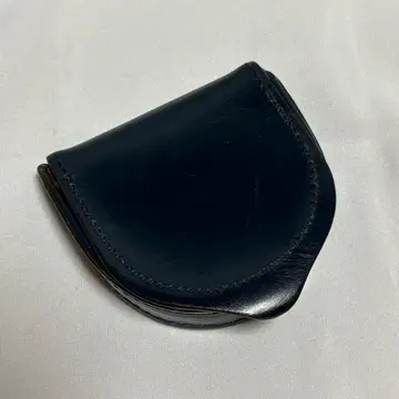 GLENROYAL 스코틀랜드제 말발굽형 가죽 코인 케이스 네이비 블루