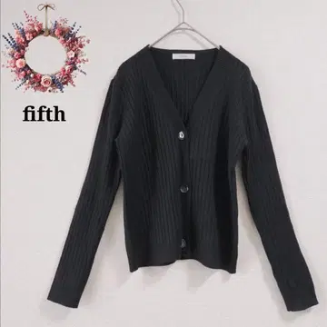 피프스 리브 가디건 오피스 캐주얼 겉옷 냉방병 예방 차양 M