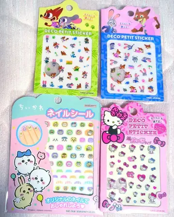 데코 페티트 스티커 치이카와 (먼작귀), 주토피아, 키티 4팩 세트