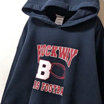 길단 블록 웨이 베어스 풋볼 후드 맨투맨 블랙 L 구제 의류