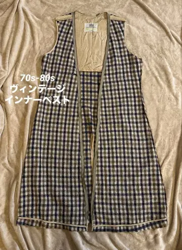 [ 70s-80s ] 빈티지 아쿠아 스큐텀 이너 베스트