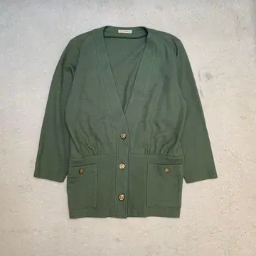 추정 M 여성용 V넥 가디건 골드 버튼 클래식 y2k