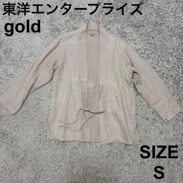 골드 gold 헨리본 기모노 린넨 아이보리 S