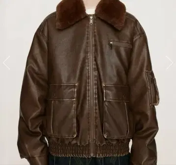 SLY 빈티지 인조 가죽 자켓