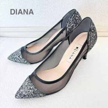 다이애나 스틸레토 글리터 블랙 실버 23.5