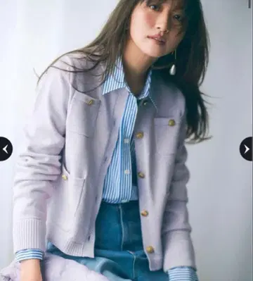 새상품급 JUSGLITTY 카누마 씨 콜라보 반짝반짝 니트 자켓